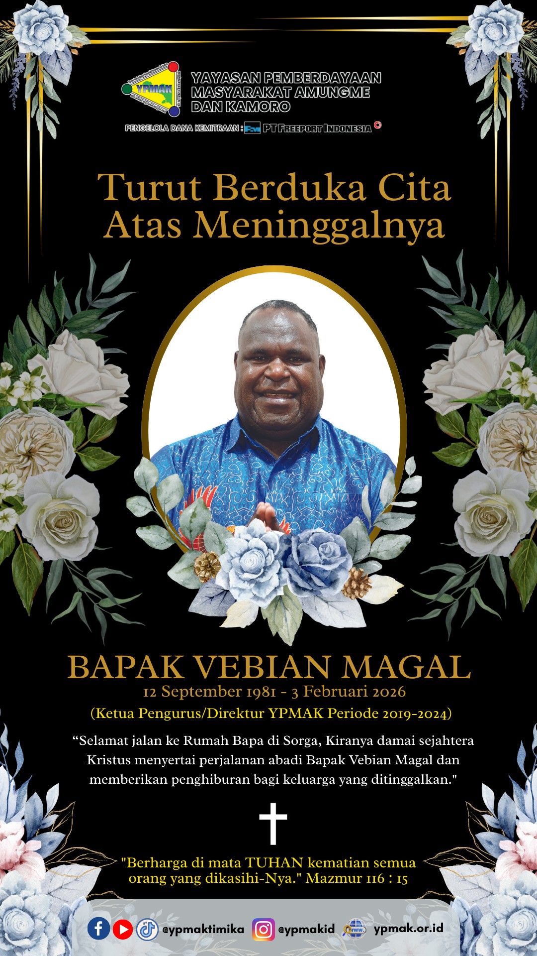 Iklan YPMAK Dukacita Vebian Magal