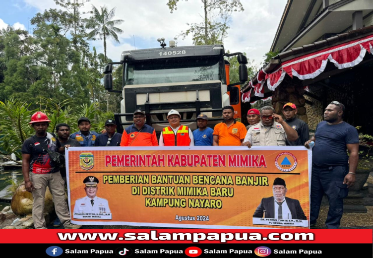 Didukung PTFI, BPBD Mimika Salurkan Bantuan Untuk Korban Banjir Nayaro