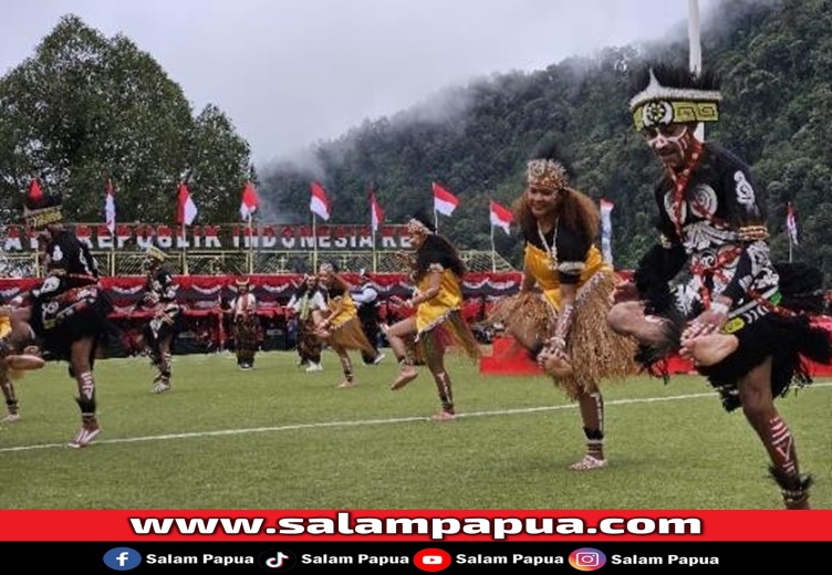 Parade Tarian Nusantara Kemerdekaan Oleh PTFI Bawa Pesan Harmoni Dalam Keberagaman Dari Tembagapura
