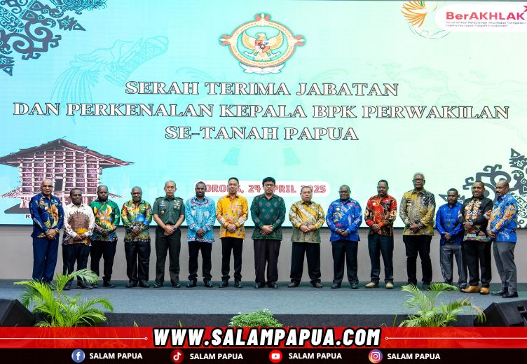 Gubernur Meki Nawipa Dan Bupati Se-Papua Tengah Hadiri Sertijab Kepala BPK Perwakilan Di Tanah Papua
