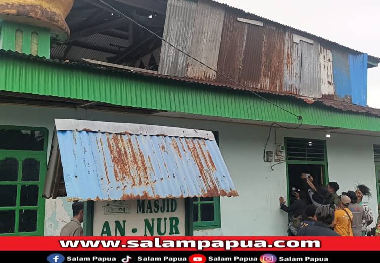 Genset Korslet, Masjid Al-Nur Kokonao Nyaris Terbakar