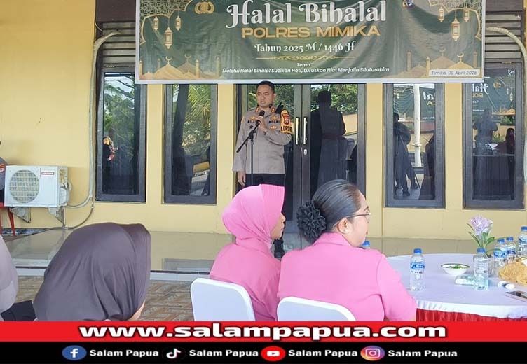 Tutup Operasi Ketupat, Polres Mimika Gelar Halalbihalal Sebagai Ungkapan Syukur