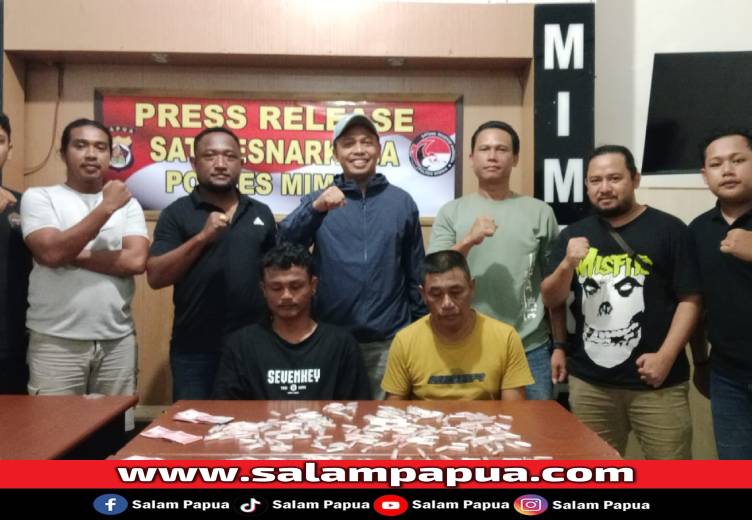 Polres Mimika Tangkap Dua Pengedar, Amankan 431 Paket Sabu Asal Madura