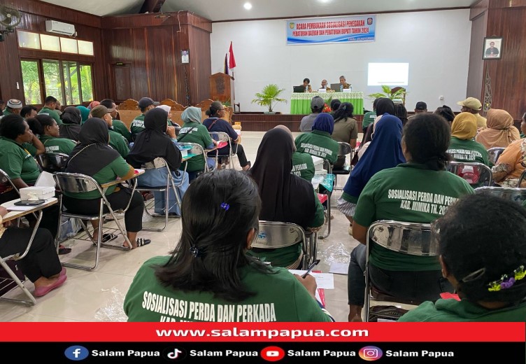 Satpol PP Mimika Gelar Sosialisasi Perda-Perbup Bagi Distrik Dan Pedagang