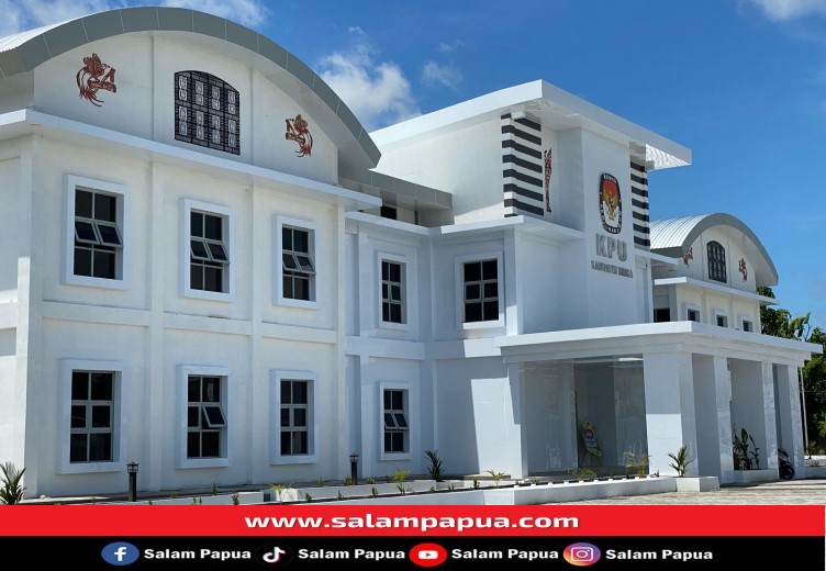 Telah Diresmikan Bupati Namun Gedung Kantor Baru KPU Mimika Belum Ditempati