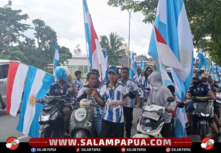 Argentina Lolos Ke Perempat Final Piala Dunia 2026, Ribuan Pendukung Di Timika Gelar Konvoi Besar-besaran