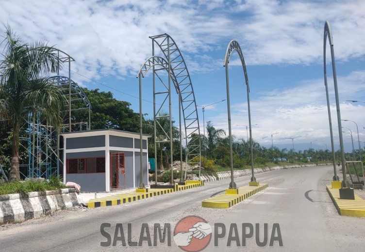 Dishub Mimika Bangun Main Gate Terminal Baru Bandara Mozes Kilangin