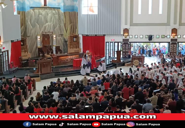 127 Anggota Polres Mimika Amankan Ibadah Jumat Agung