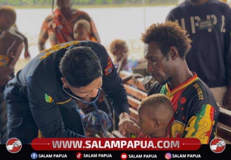 Jelang HUT Ke-80 Bhayangkara, Polres Mimika Gelar Bakti Kesehatan Untuk Warga Kampung Kekwa