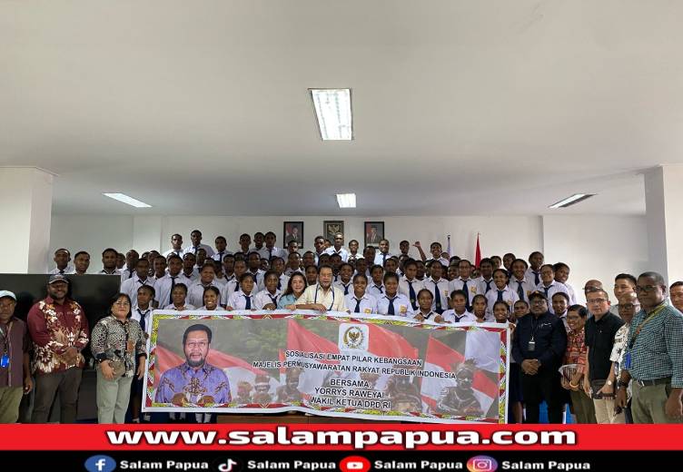 Yorrys Raweyai Berikan Sosialisasi Empat Pilar Kebangsaan Di SATP Timika