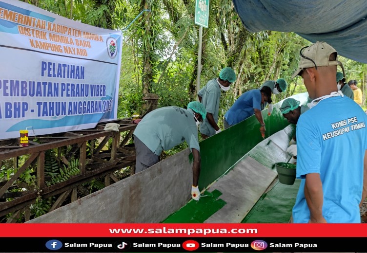 10 Nelayan Di Timika Ikut Pelatihan Pembuatan Perahu Fiberglass