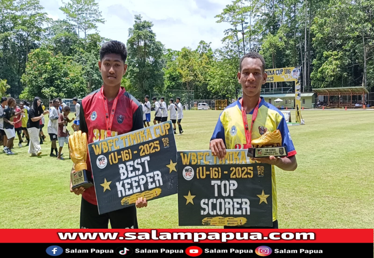 Dua Pemain MTC Nabire Top Scorer Dan The Best Keeper Pada WBFC Cup U-16 Di Timika