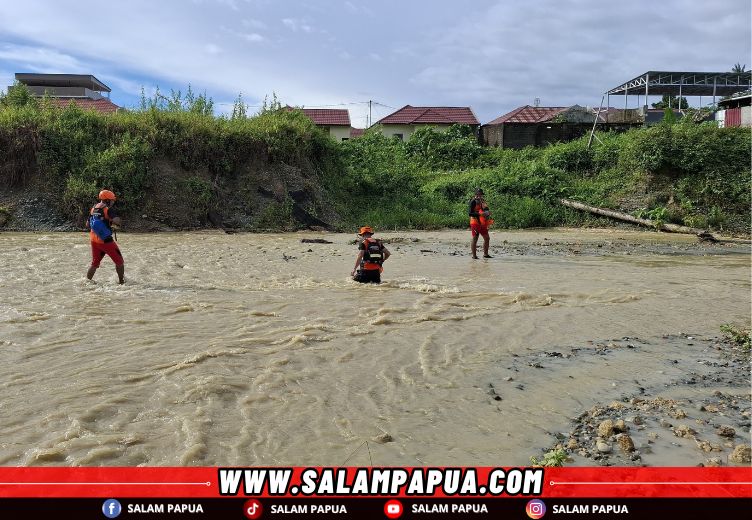 Bocah Yang Diduga Tenggelam Di Kali Selamat Datang Timika Belum Ditemukan