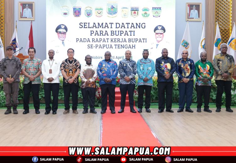 Gubernur Meki Nawipa Buka Raker Bupati Se-Papua Tengah, Berkolaborasi Bagi Pembangunan Yang Dirasakan Langsung Masyarakat