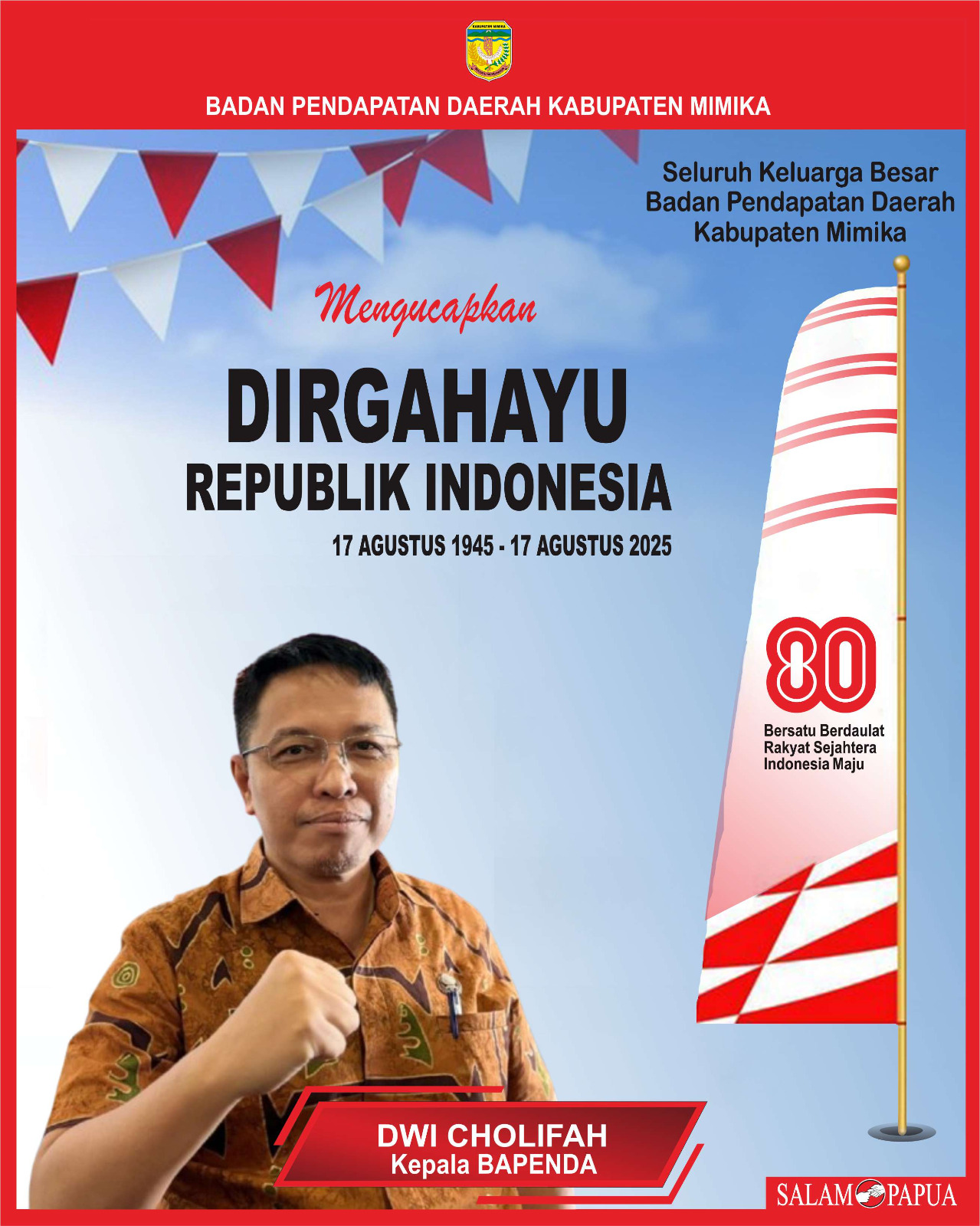 Iklan HUT RI 80 BAPENDA