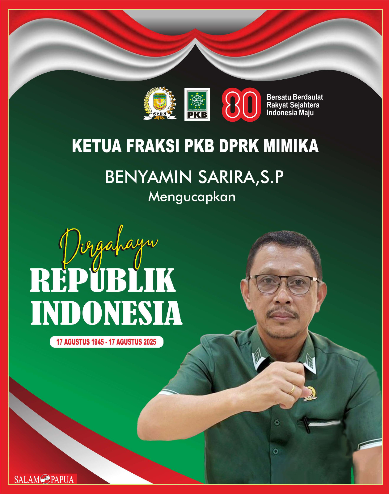 Iklan HUT RI 80 Benyamin Sarira