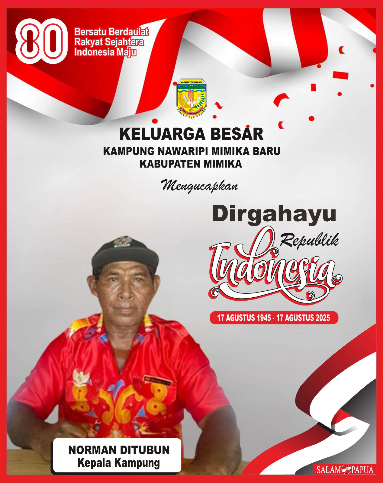 Iklan HUT RI 80 Kampung Nawaripi