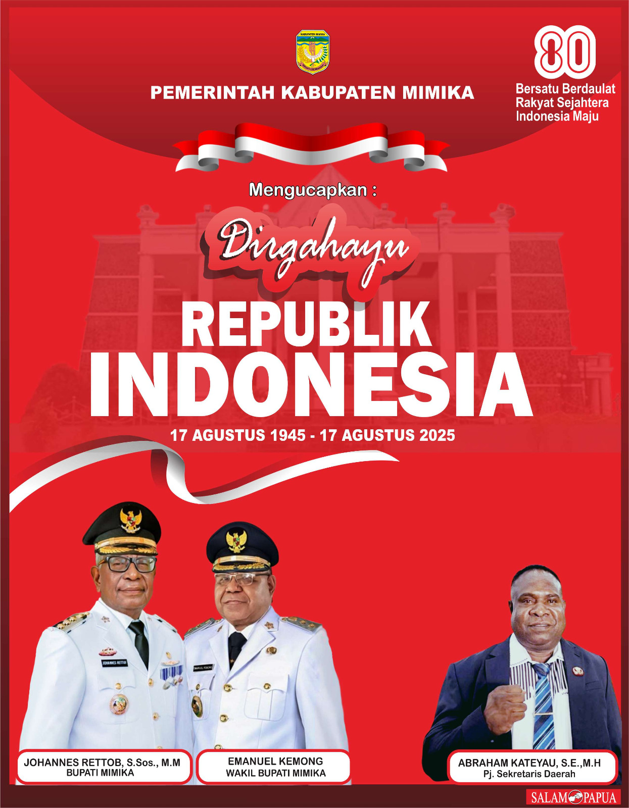 Iklan HUT RI 80 Pemkab Mimika
