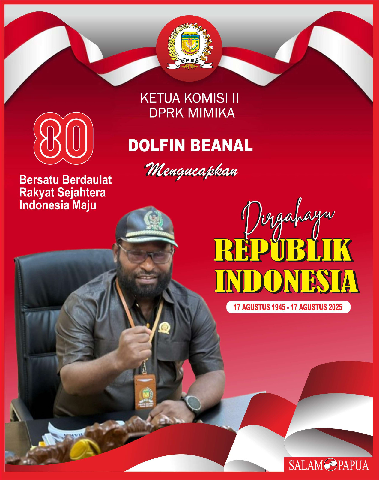 Iklan HUT RI 80 Dolfin Beanal