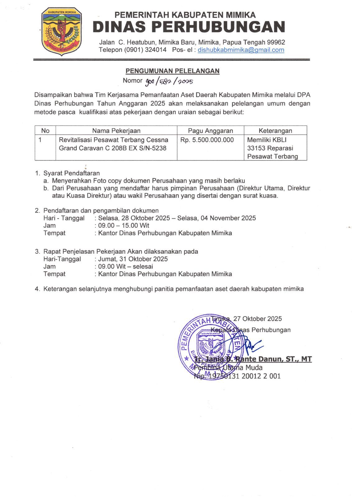 Iklan Dinas Perhubungan