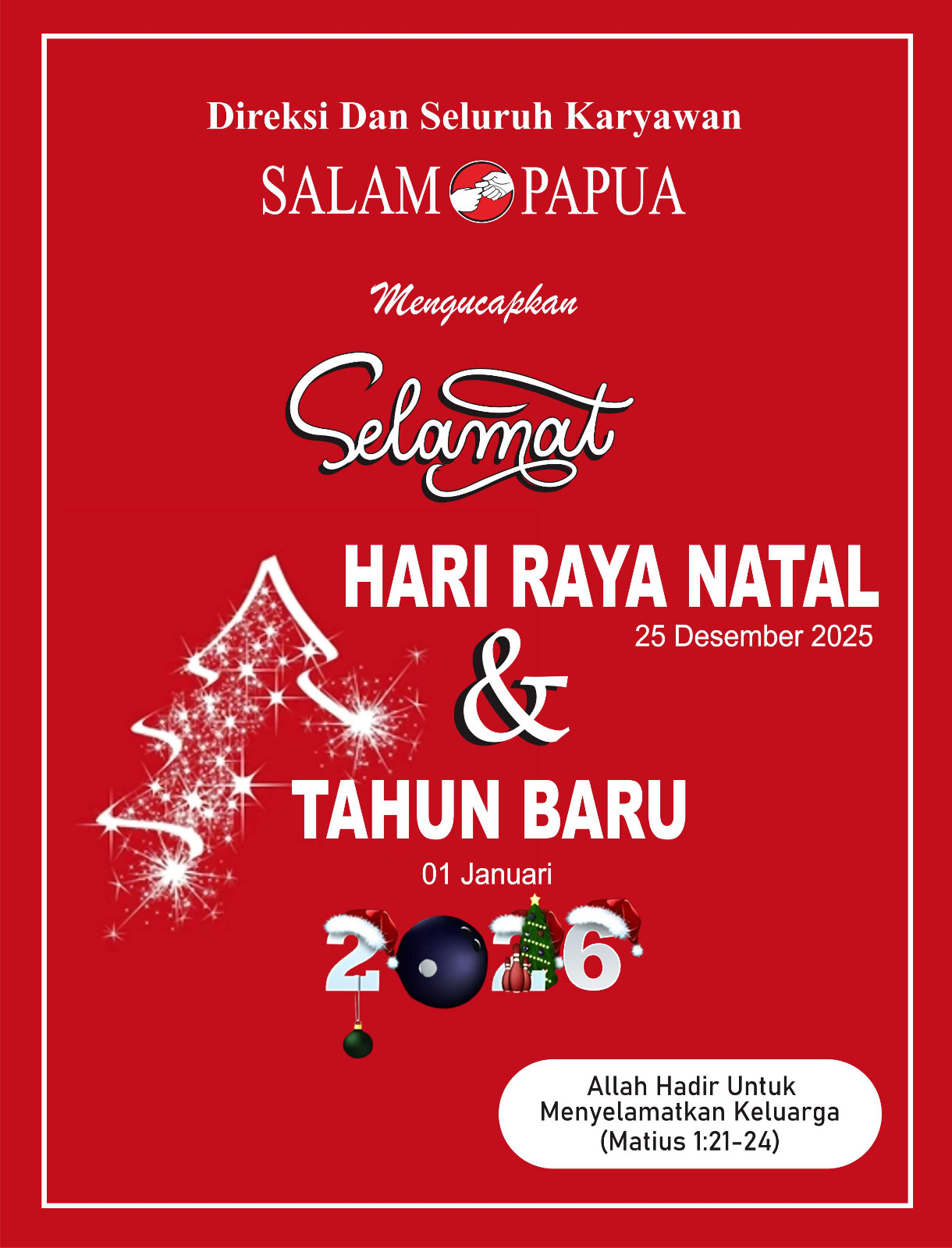 Iklan Natal Salam Papua