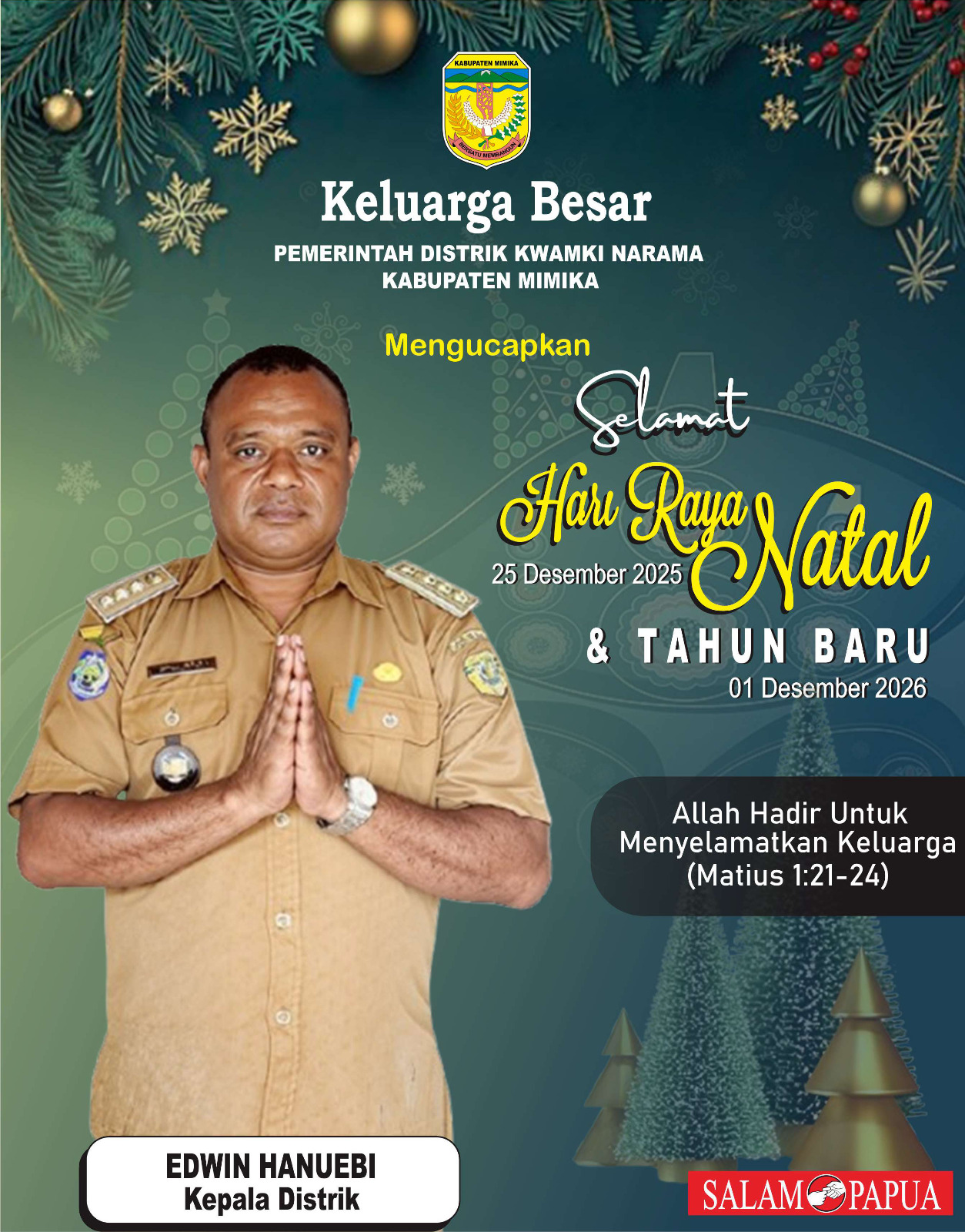 Iklan Natal Distrik Kwamki Narama