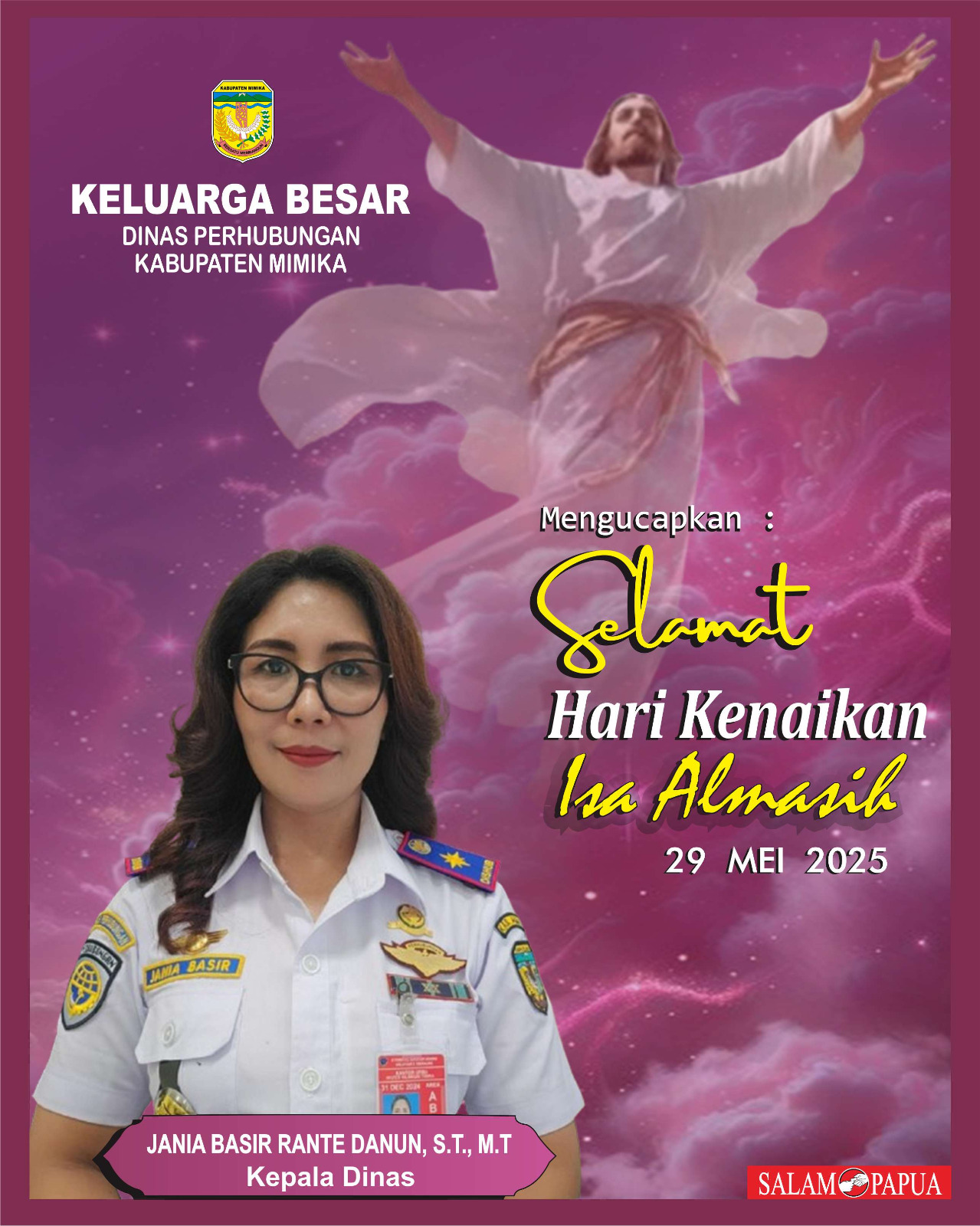 Dishub Ucapan Kenaikan Yesus Kristus