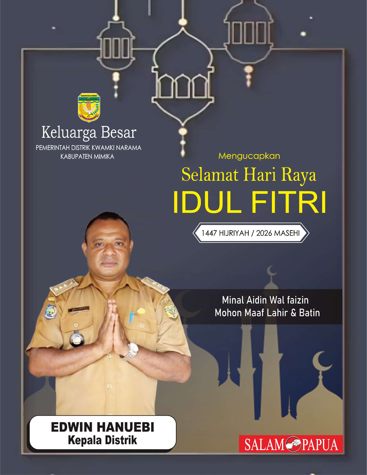 Iklan Idul Fitri Distrik Kwamki Narama