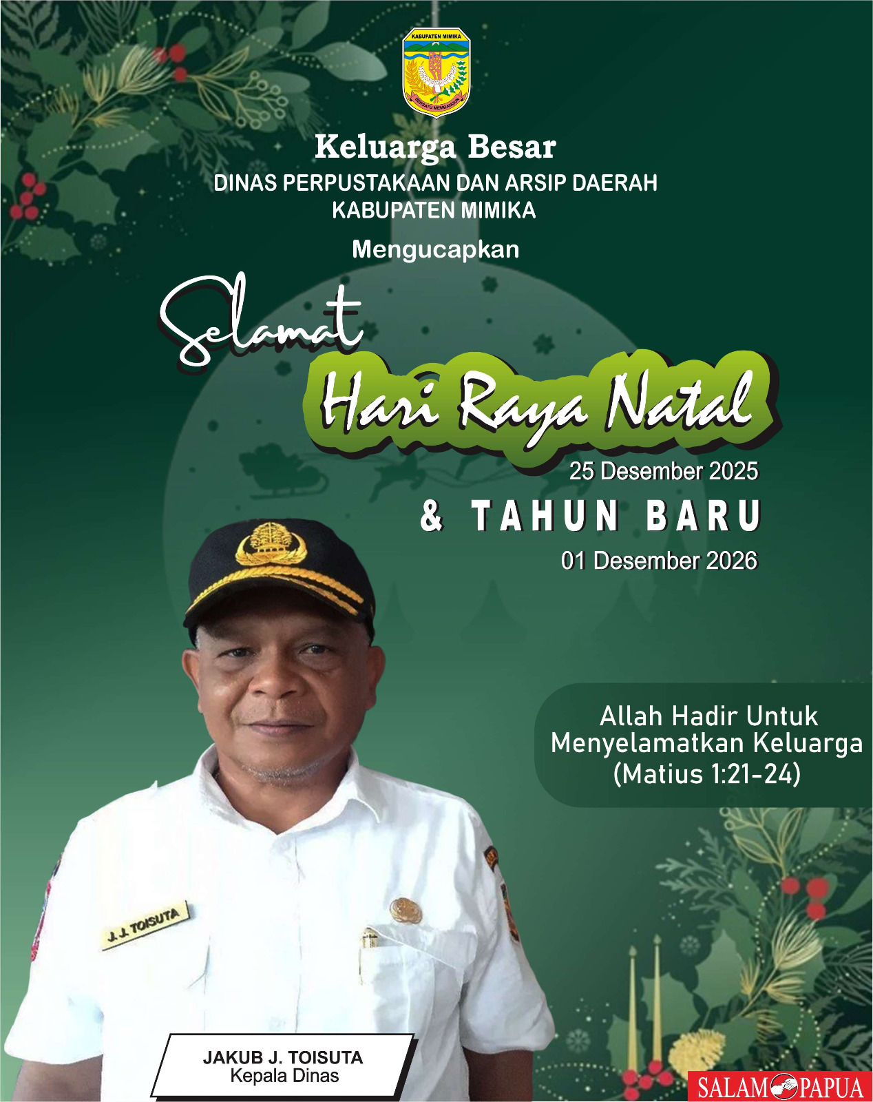 Iklan Natal Dinas Perpustakaan