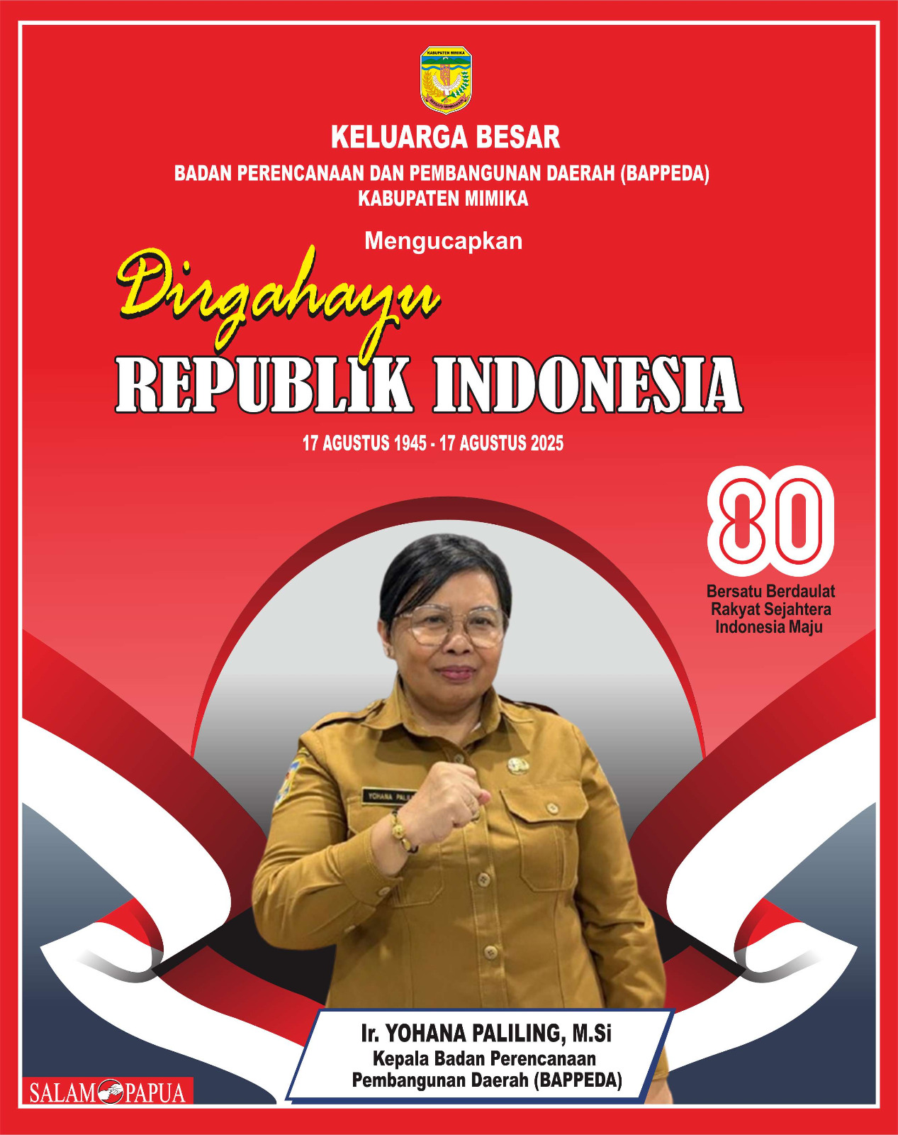 Iklan HUT RI 80 Bappeda
