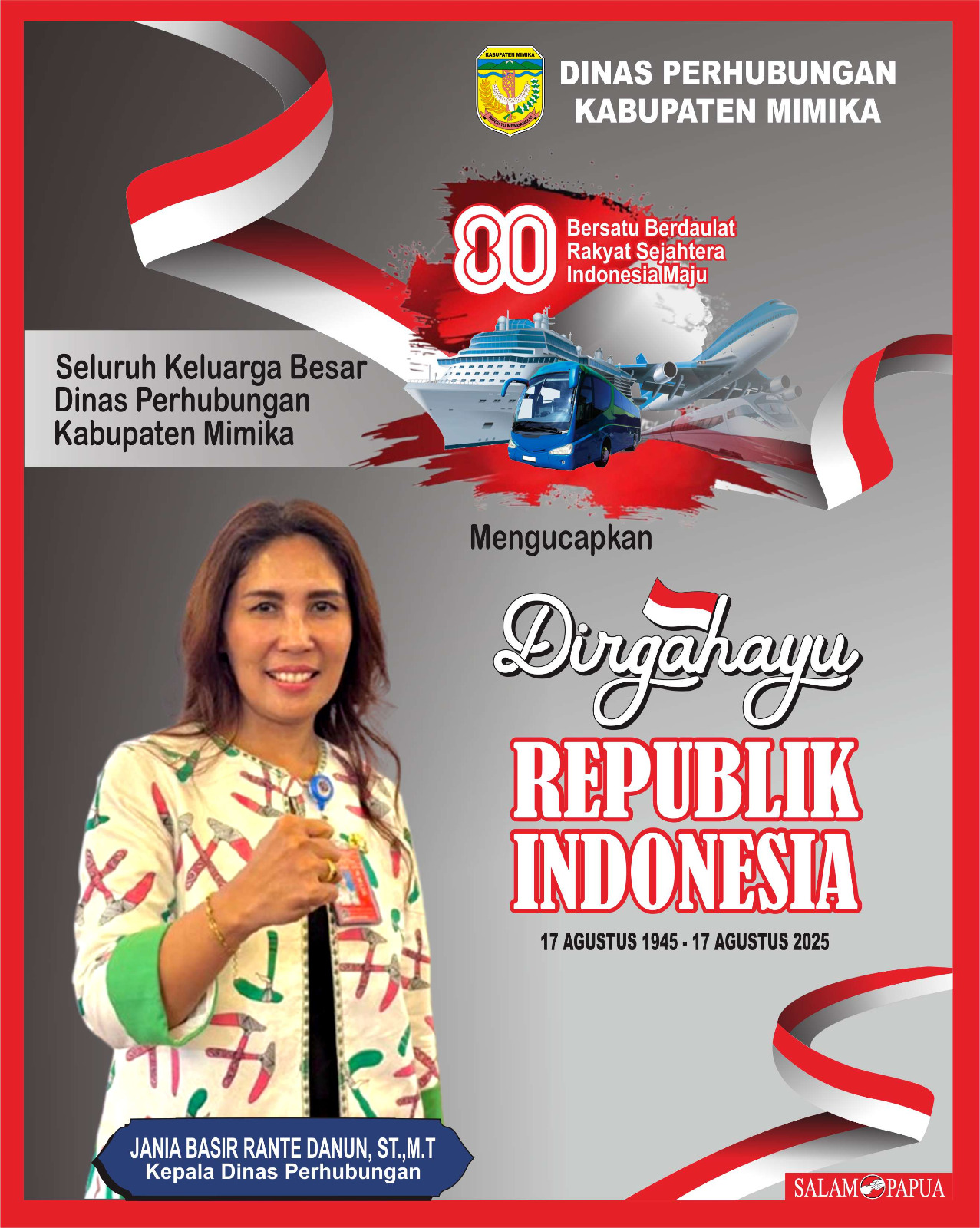 Iklan HUT RI 80 Dishub