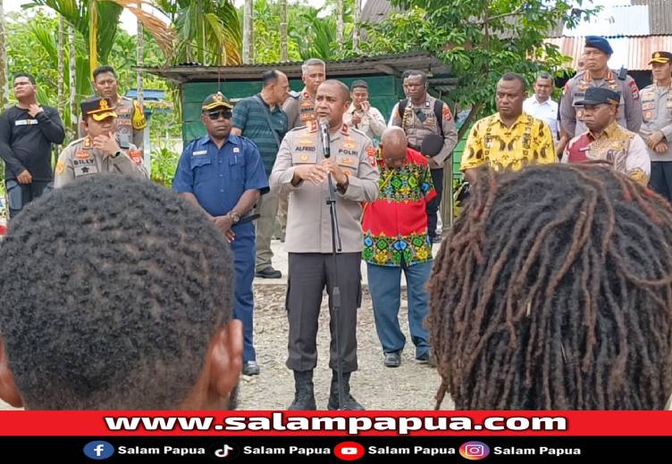 Kapolda Papua Tengah Datangi Dua Kelompok Yang Berperang Di Kwamki Narama, Begini Arahannya