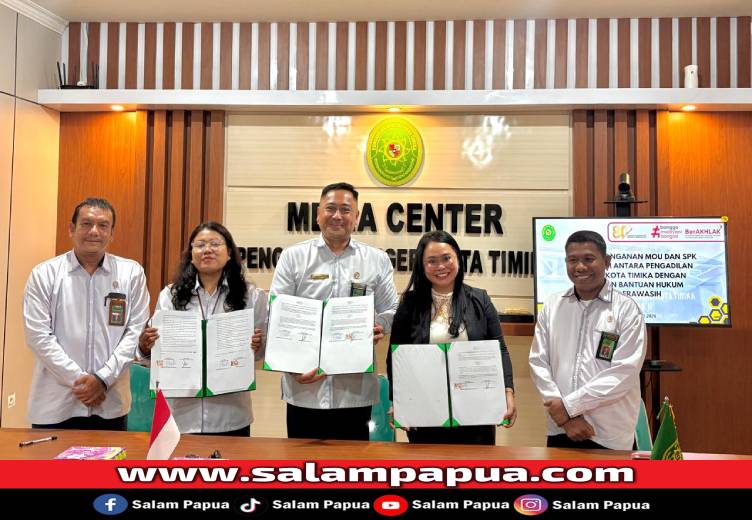 Perluas Akses Bantuan Hukum Gratis, YBH Cenderawasih Teken MoU Dengan PN Timika