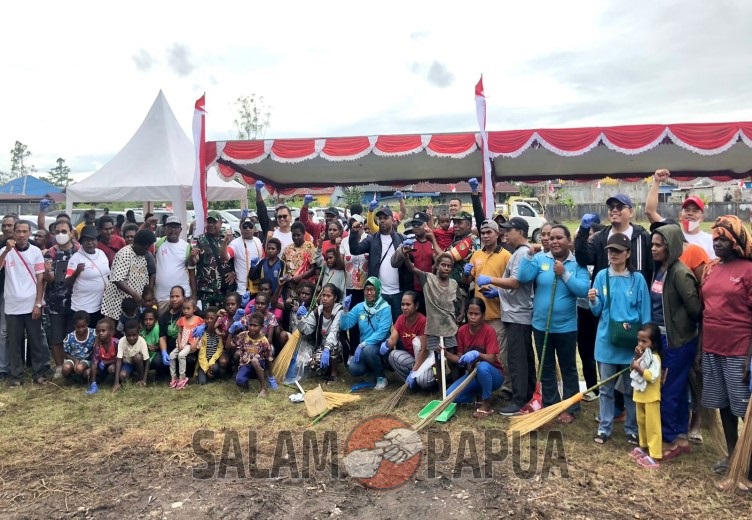 Memeriahkan HUT RI Ke-78, Freeport Gelar Bakti Sosial Di Kampung Nawaripi Mimika