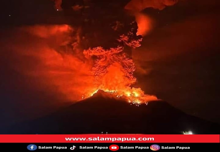 Gunung Ruang Di Tagulandang Sulawesi Utara Meletus, Gunung Awu Di Sangihe Status Siaga