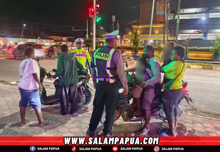 Antisipasi Gangguan Kamtibmas, Polres Mimika Intensifkan Blue Light Patrol
