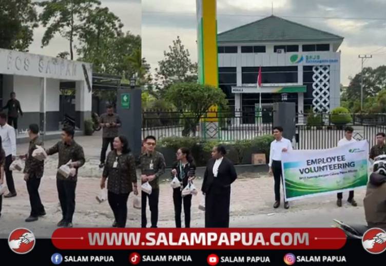 Semarak Ramadan, BPJS Ketenagakerjaan Mimika Bagikan Takjil Kepada Masyarakat