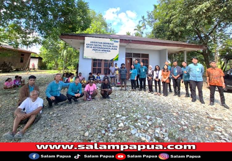BPJS Ketenagakerjaan Papua Mimika Gelar Berbagi Kasih Natal Untuk Warga Sekitar