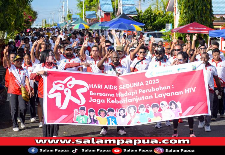 Papua Tengah Gencarkan Edukasi HIV-AIDS Lewat Jalan Santai Di Nabire