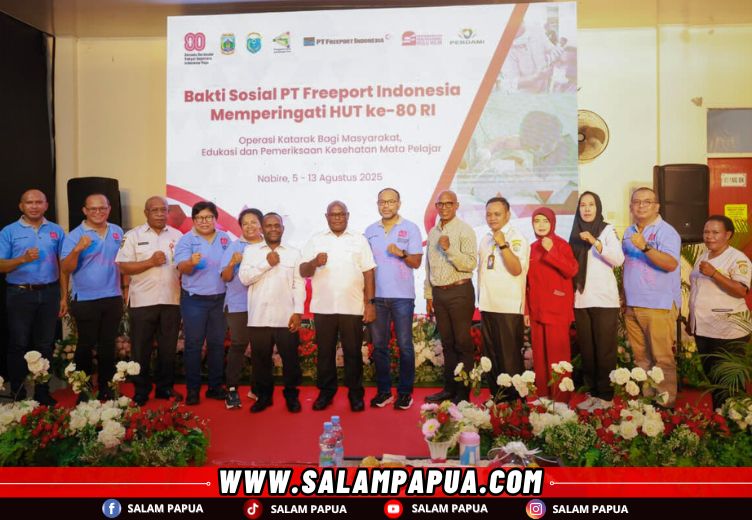 Gelar Baksos Operasi Katarak Gratis Di Nabire, Gubernur Meki Nawipa Apresiasi Komitmen Freeport Indonesia