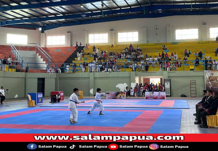 700 Atlet Karate Dari 3 Provinsi Ikut Turnamen Bupati Cup II Di Timika
