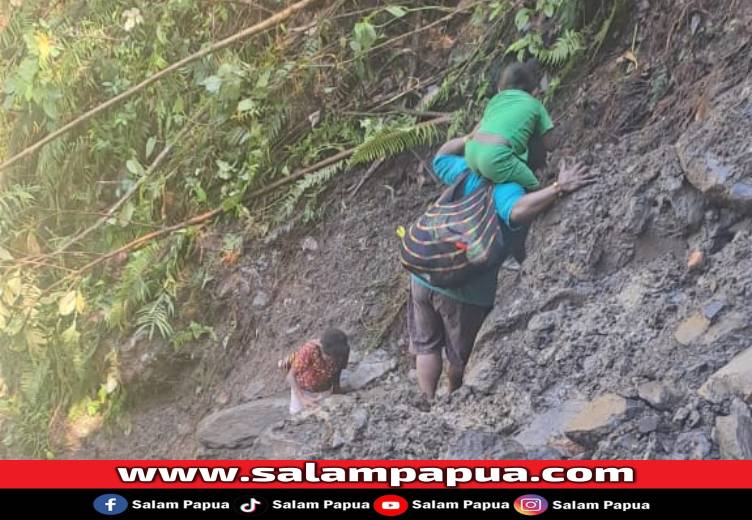Bencana Longsor Di Distrik Tembagapura, Akses Antar Kampung Terputus