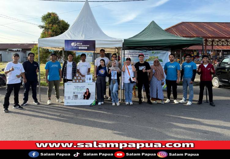 Upaya Perluas Perlindungan, BPJS Ketenagakerjaan Gelar Grebek Pasar Di Pasar Sentral Timika