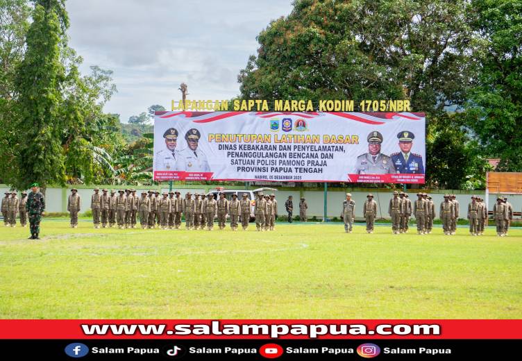 Pemprov Papua Tengah Tutup Latsar Satpol PP, Tekankan Disiplin, Integritas, Dan Loyalitas