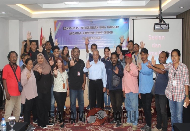 BNNK MIMIKA GELAR KONSOLIDASI KOTAN DENGAN INSAN PERS