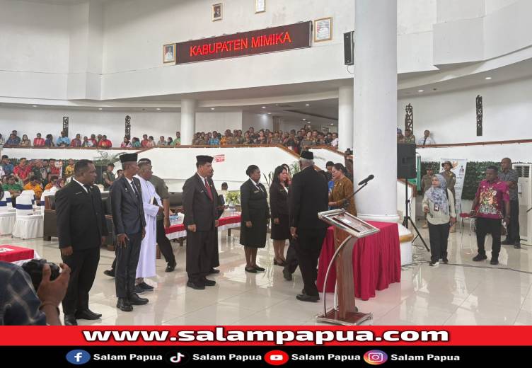 Bupati Mimika Resmi Lantik Pejabat Pimpinan Tinggi Pratama, Berikut Daftarnya