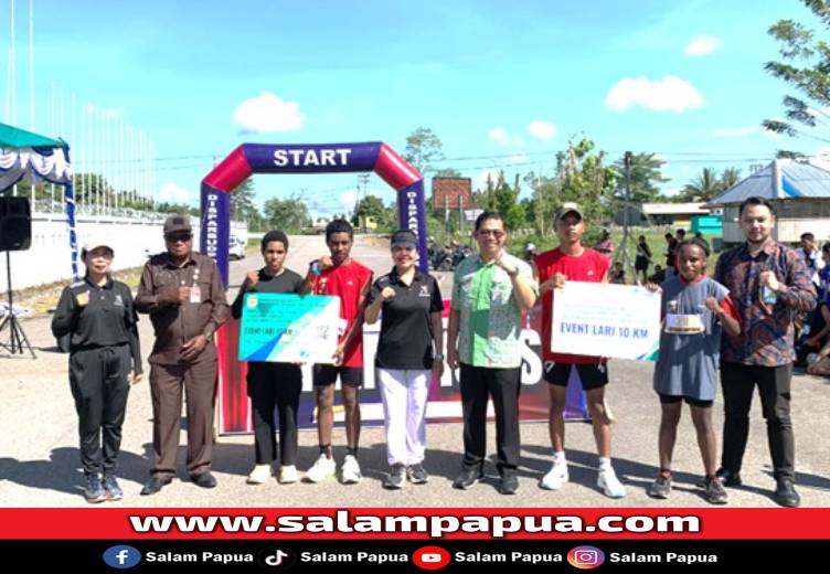 Peserta Lomba Lari 10 Km Tingkat SMP Di Mimika Dilindungi BPJS Ketenagakerjaan