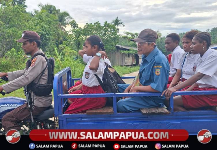 Situasi Kondusif, Polisi Antar-Jemput Murid SD Di Kapiraya
