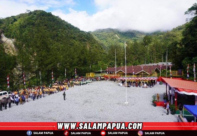 Merah-Putih Berkibar Di Kampung Banti Tembagapura, Freeport Dan Warga Rayakan Kemerdekaan Indonesia