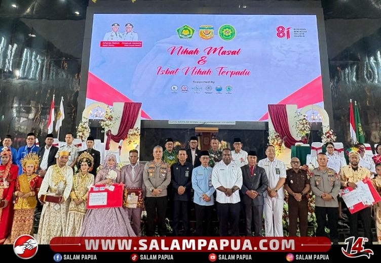 Nikah Massal Dan Isbat Terpadu, 103 Pasangan Di Mimika Resmi Terima Dokumen Dan Fasilitas Penginapan Gratis